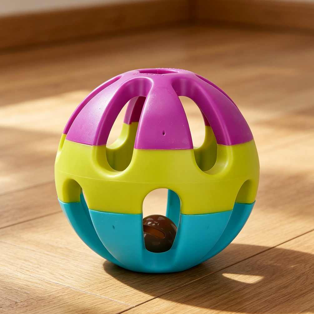 Cat Toy Ball with Bell Plastic Jingle Rattle Balls - Image 2