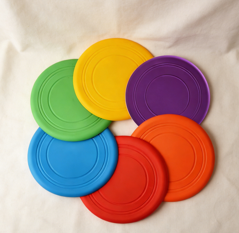 3-Pack Colorful Soft Silicone Flying Discs - Image 2
