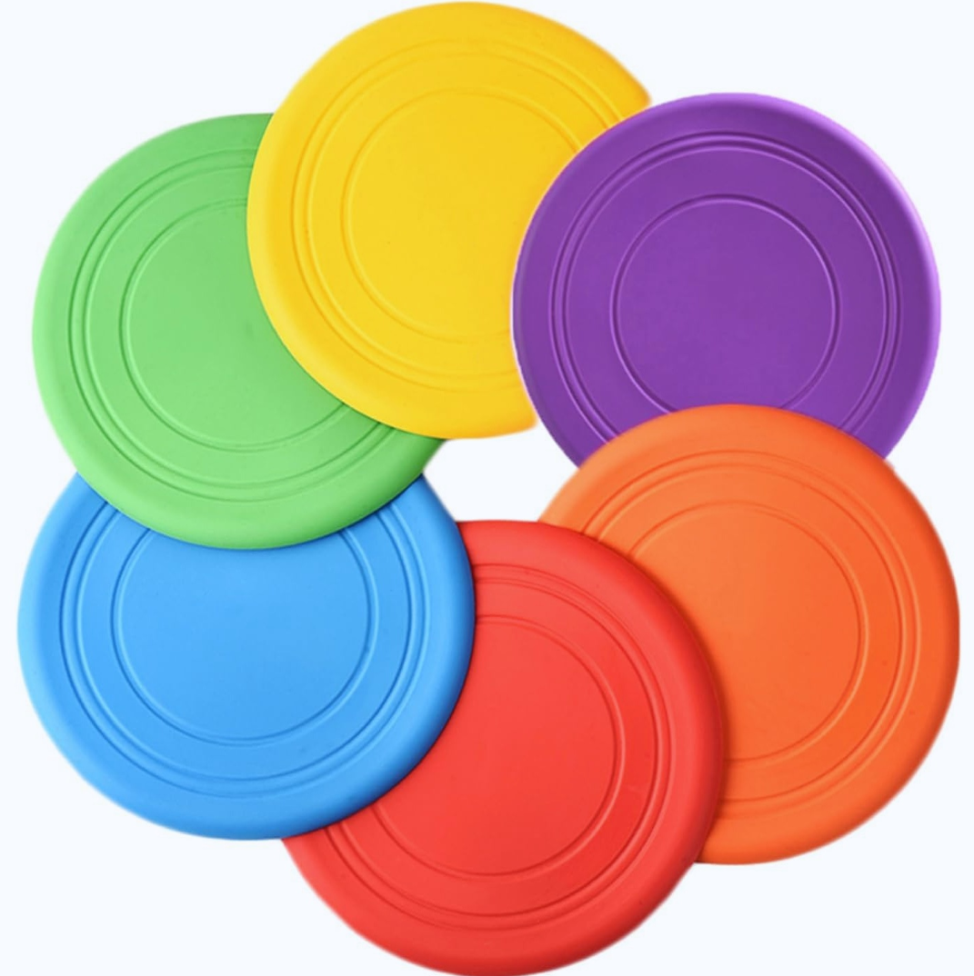 3-Pack Colorful Soft Silicone Flying Discs
