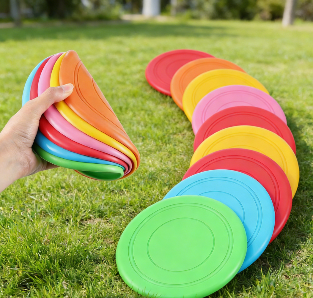6-Pack Soft Rubber Flying Discs 6 Colors