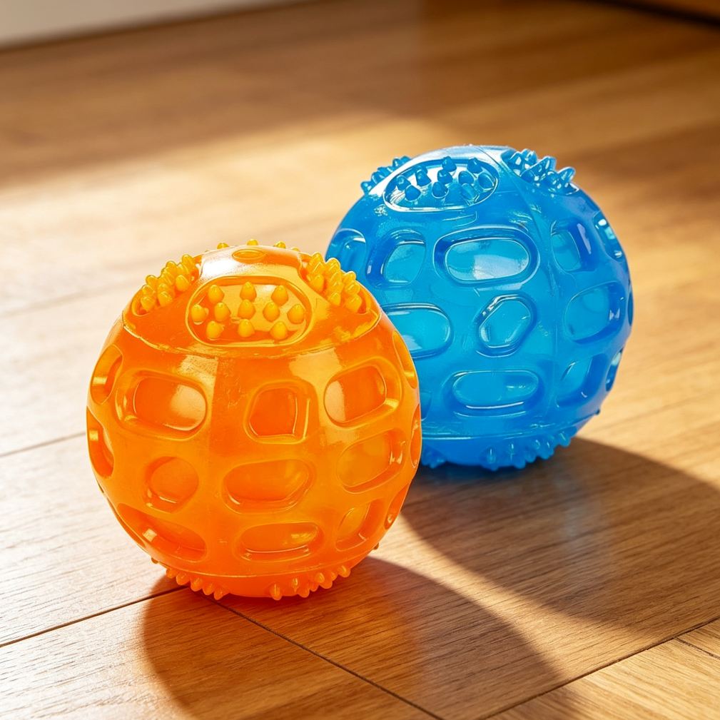 Squeaky Rubber Bouncy Dog Ball for Small Large Dogs