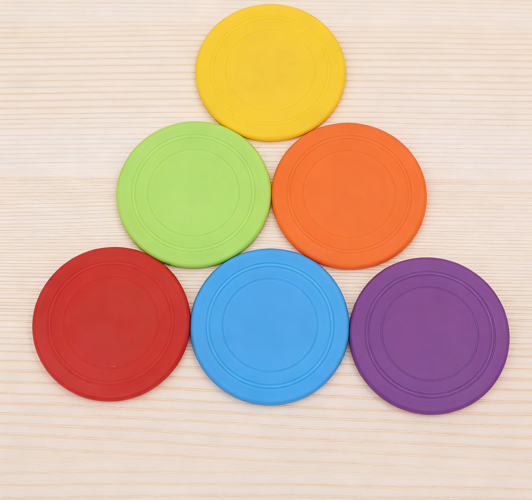 4-Pack 7" Soft Rubber Flying Discs Colorful - Image 2