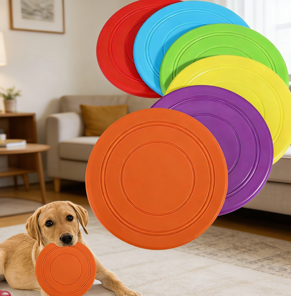 2-Pack Soft TPR Rubber Flying Discs 6 Colors - Image 2