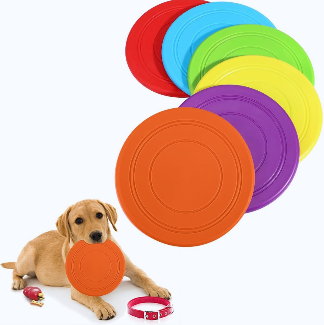 2-Pack Soft TPR Rubber Flying Discs 6 Colors