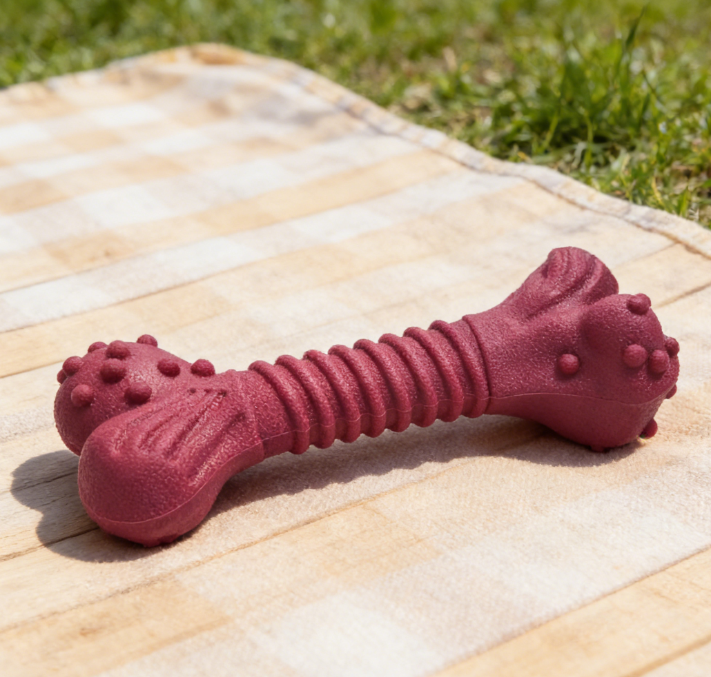 2-Pack Beef-Flavored Natural Rubber Chew Toy Purple Medium Large - Image 2
